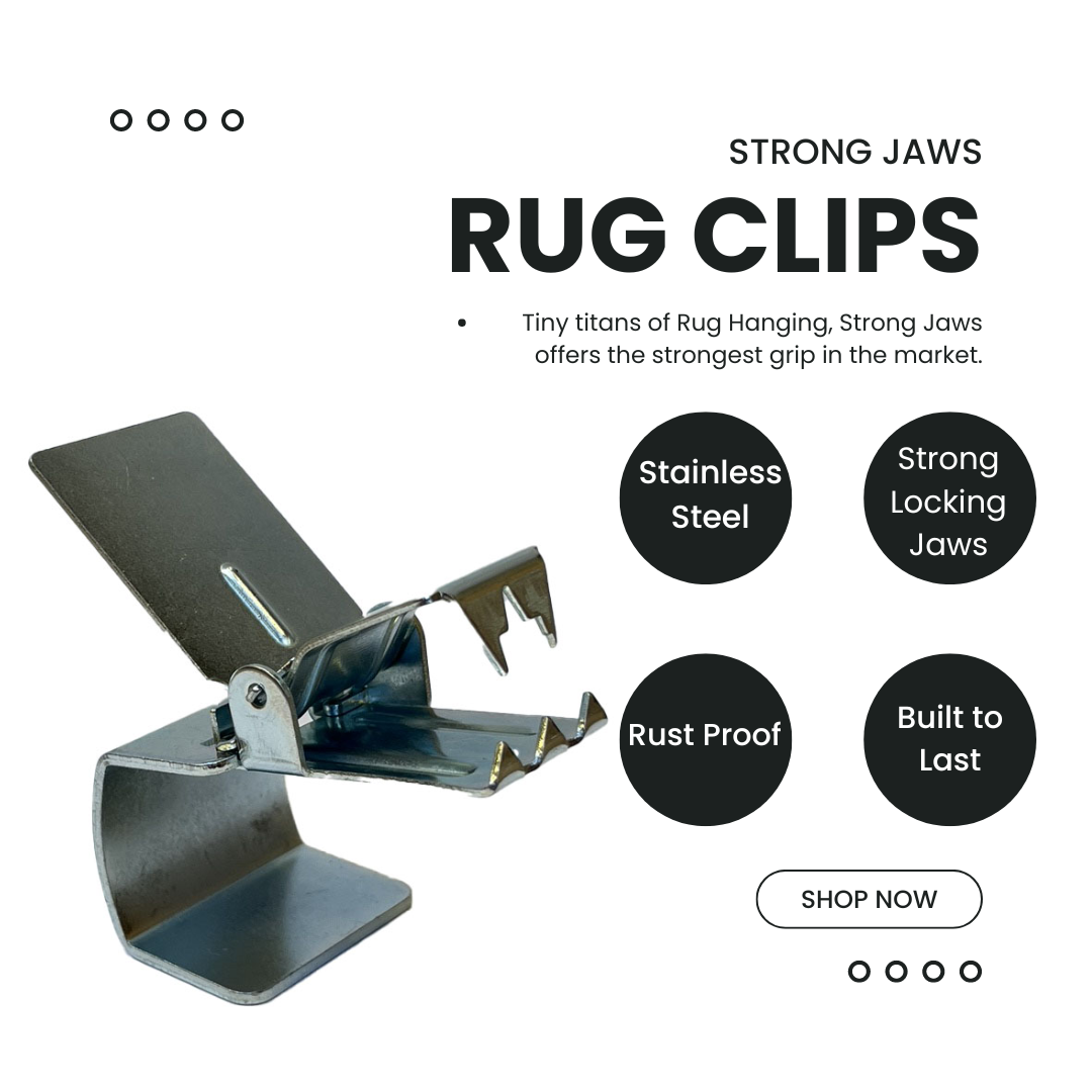 Set of 5x RUG CLIPS HEAVY DUTY HANGING CLIP/ GRIPPERS/RUG HOLDERS/RUG HANGERS.