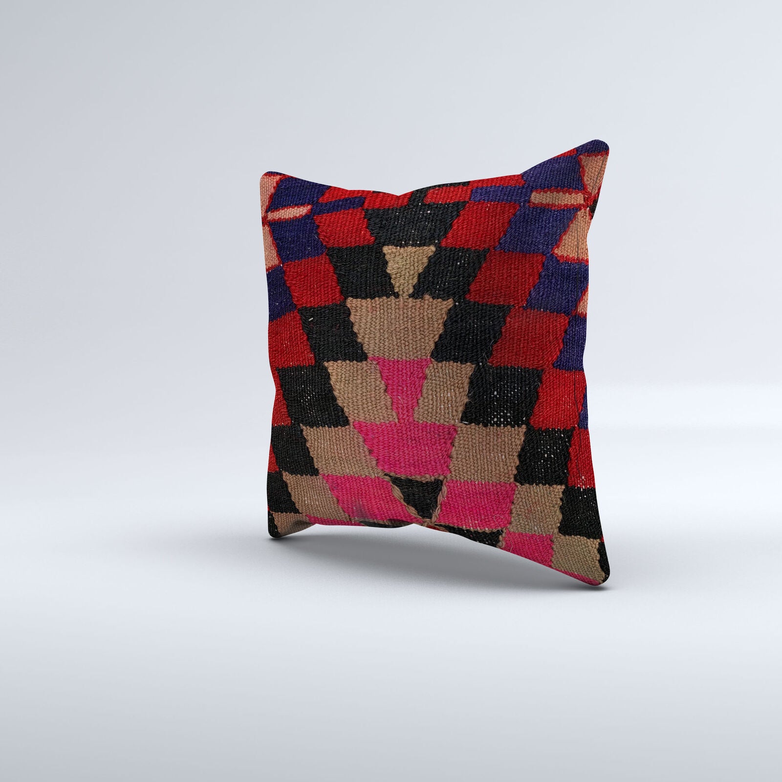 Vintage Turkish Kilim Cushion Cover 40x40 cm 16x16 in  Square Pillowcase 40960