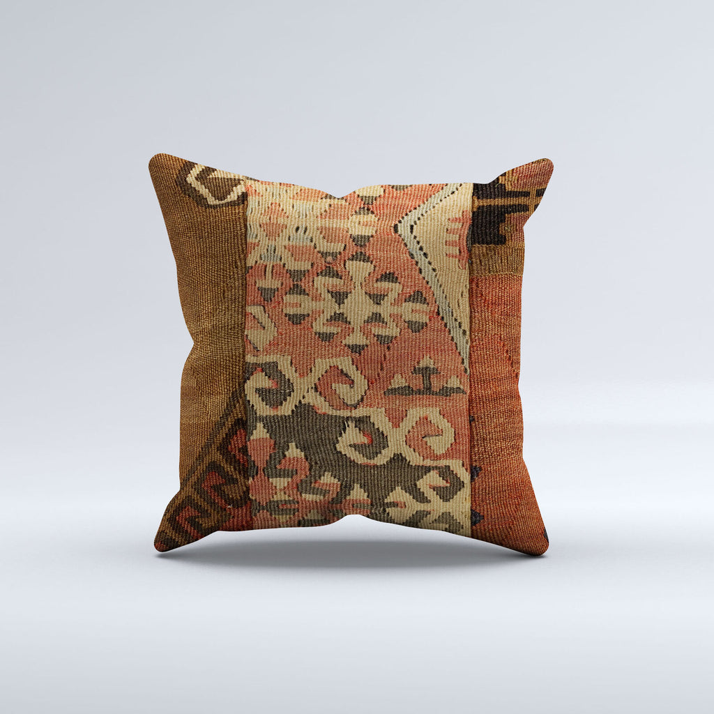Vintage Turkish Kilim Cushion Cover 40x40 cm 16x16 in  Square Pillowcase 40996