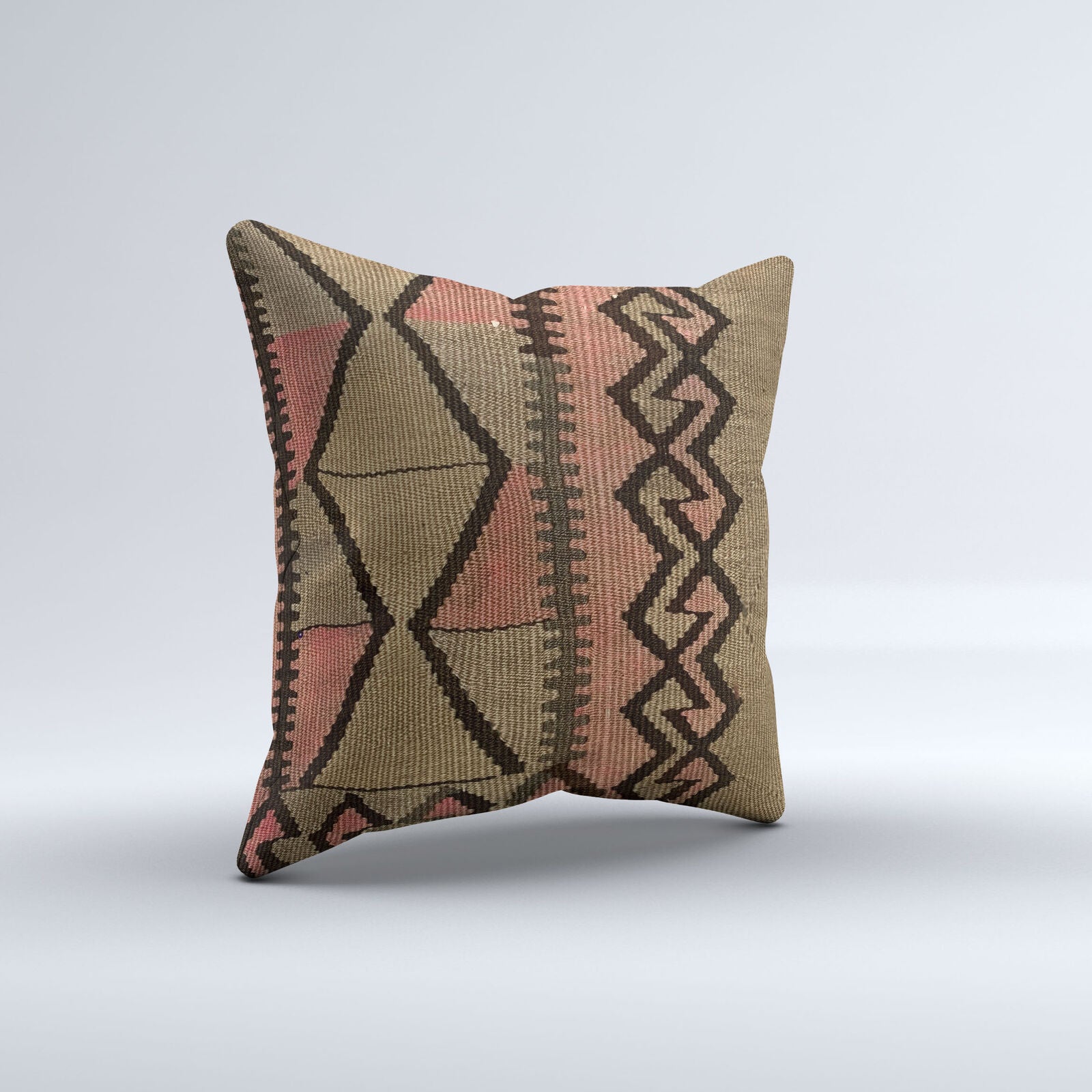 Vintage Turkish Kilim Cushion Cover 40x40 cm 16x16 in  Square Pillowcase 40971