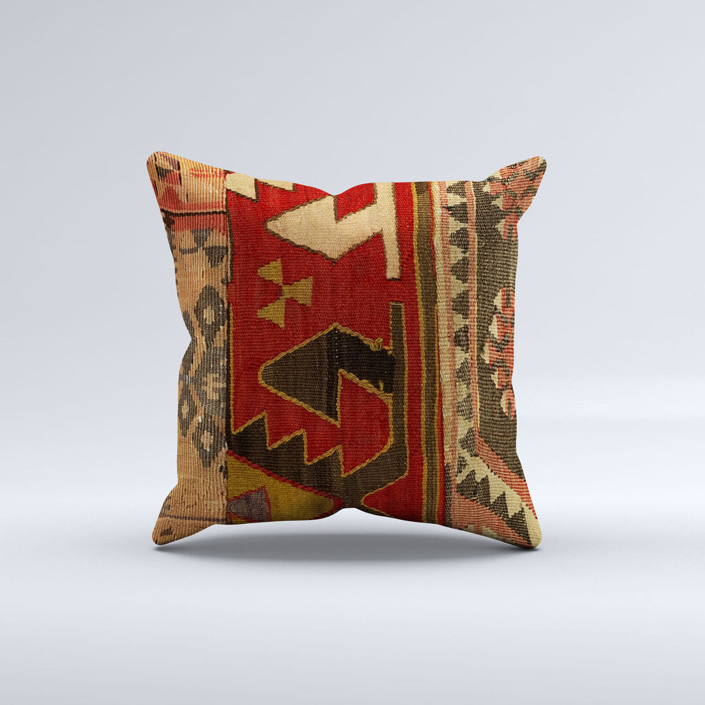 Vintage Turkish Kilim Cushion Cover 40x40 cm 16x16 in  Square Pillowcase 40994