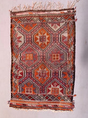 Vintage Turkish Kilim Rug 150x92 cm Wool Kelim, Medium