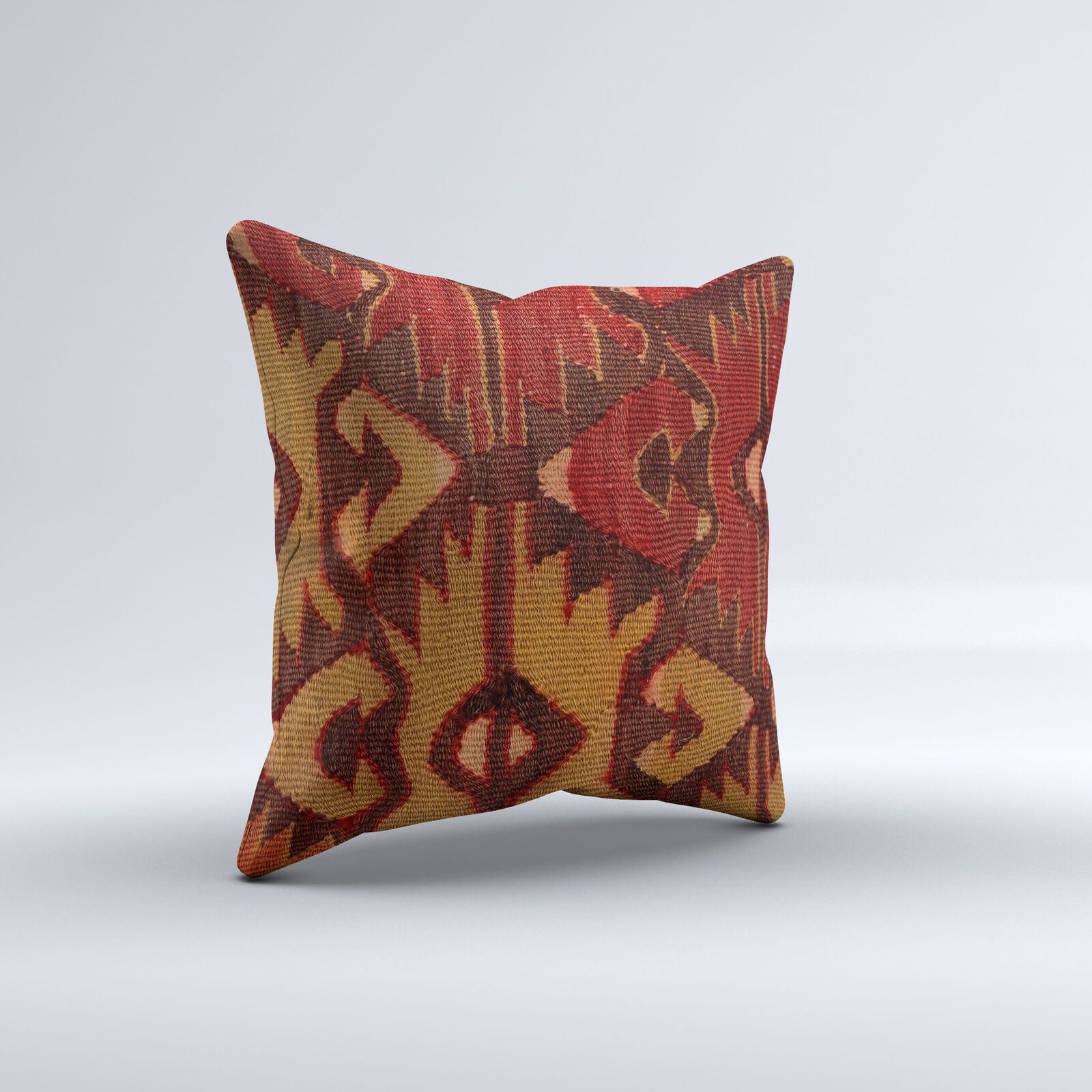Vintage Turkish Kilim Cushion Cover 40x40 cm 16x16 in  Square Pillowcase 40979