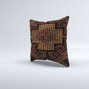 Vintage Turkish Kilim Cushion Cover 40x40 cm 16x16 in  Square Pillowcase 40963