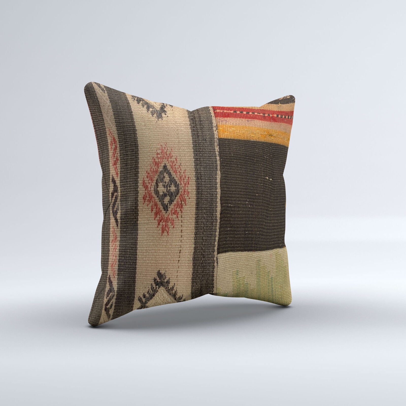 Vintage Turkish Kilim Cushion Cover 40x40 cm 16x16 in  Square Pillowcase 40969