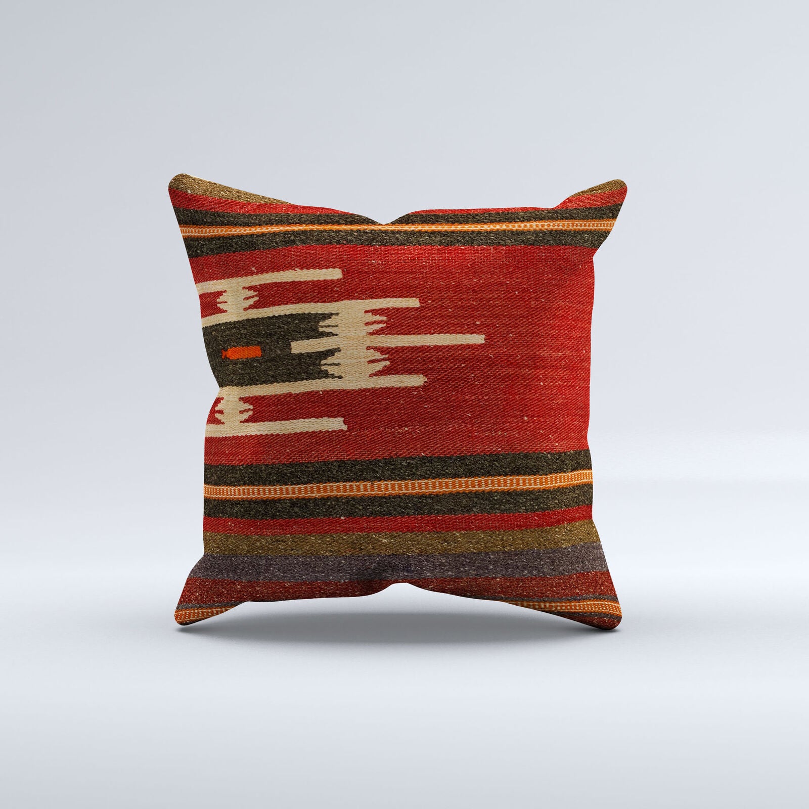 Vintage Turkish Kilim Cushion Cover 40x40 cm 16x16 in  Square Pillowcase 40993