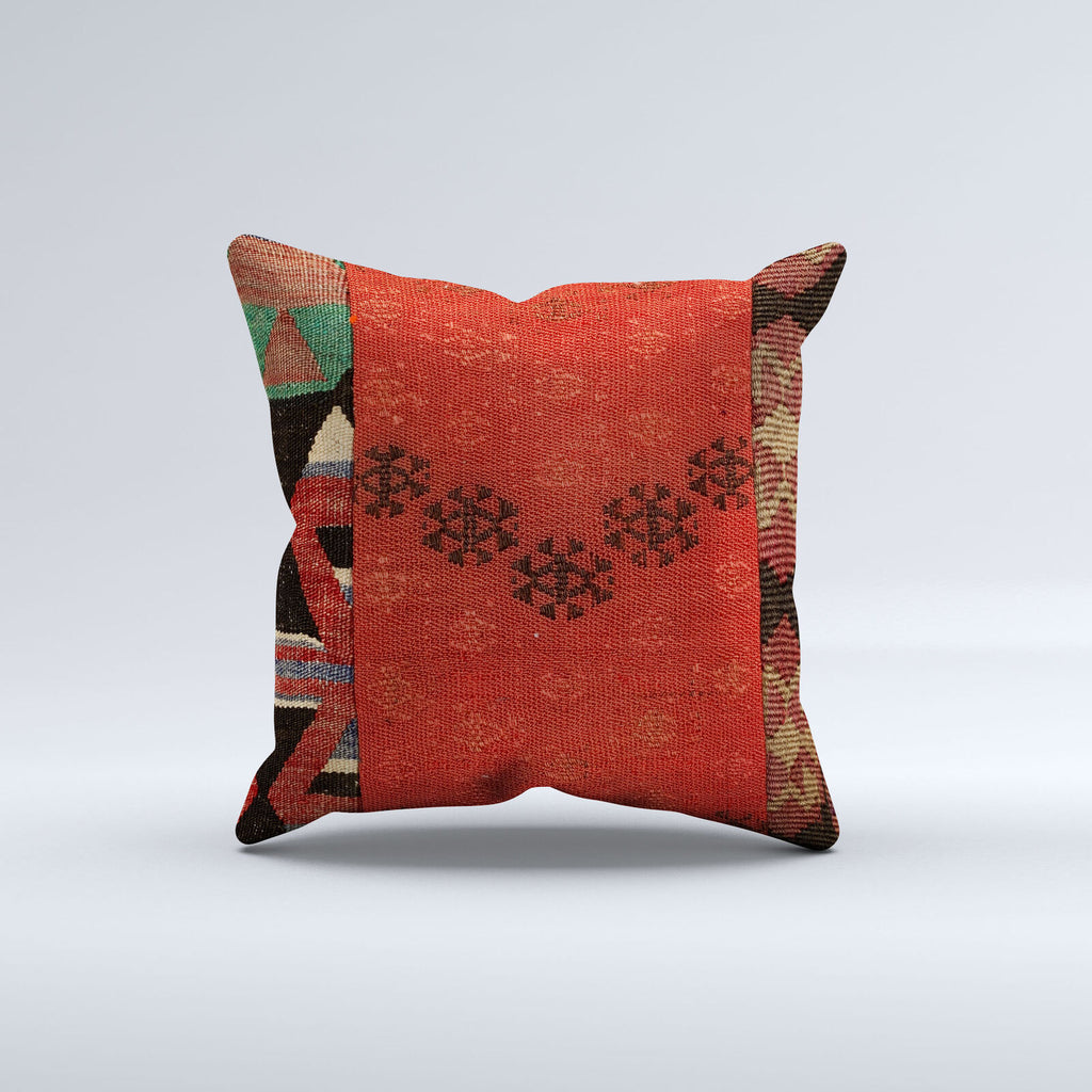 Vintage Turkish Kilim Cushion Cover 40x40 cm 16x16 in  Square Pillowcase 40957