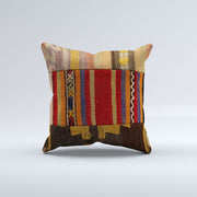 Vintage Turkish Kilim Cushion Cover 40x40 cm 16x16 in  Square Pillowcase 40990