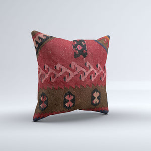 Vintage Turkish Kilim Cushion Cover 40x40 cm 16x16 in  Square Pillowcase 40984