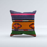 Vintage Turkish Kilim Cushion Cover 40x40 cm 16x16 in  Square Pillowcase 40954