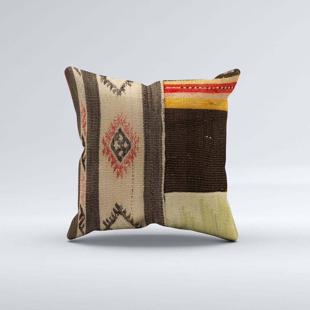 Vintage Turkish Kilim Cushion Cover 40x40 cm 16x16 in  Square Pillowcase 40969