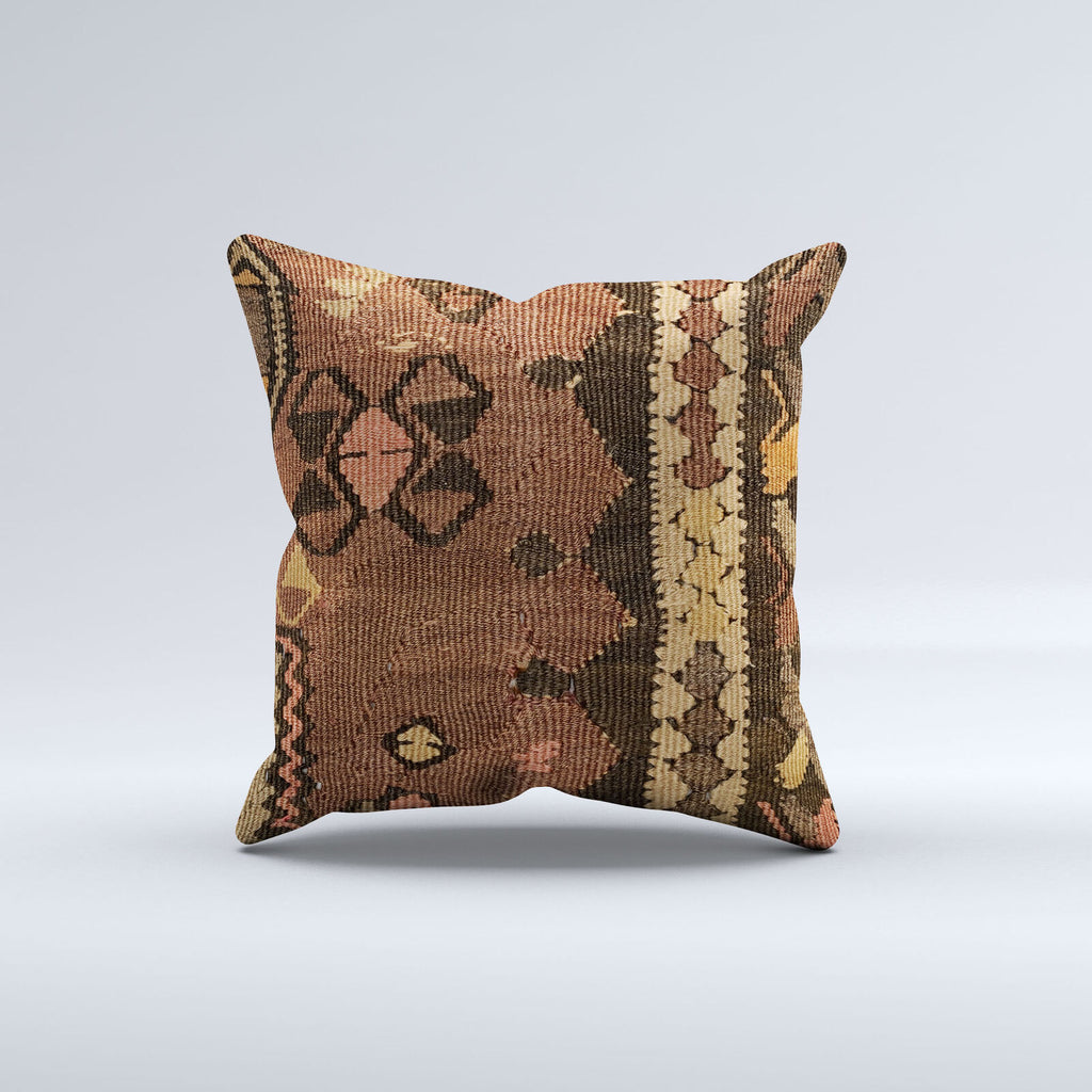 Vintage Turkish Kilim Cushion Cover 40x40 cm 16x16 in  Square Pillowcase 40972