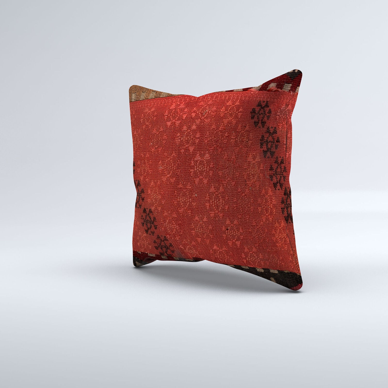 Vintage Turkish Kilim Cushion Cover 40x40 cm 16x16 in  Square Pillowcase 40958