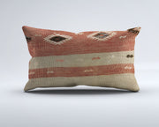 Vintage Turkish Kilim Cushion Cover 30x50 cm Lumbar Wool Kelim Pillowcase 35259