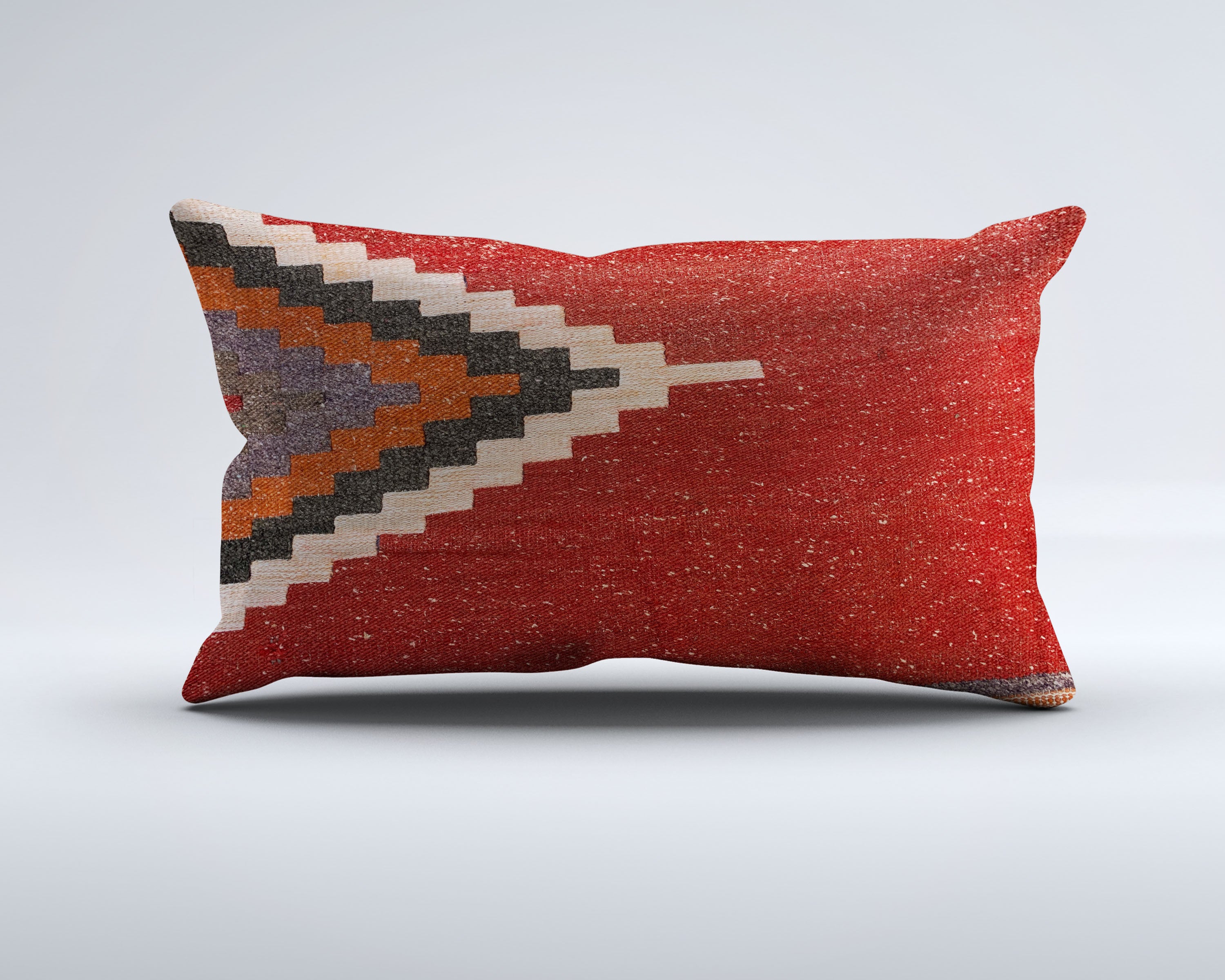 Vintage Turkish Kilim Cushion Cover 30x50 cm Lumbar Wool Kelim Pillowcase 35263