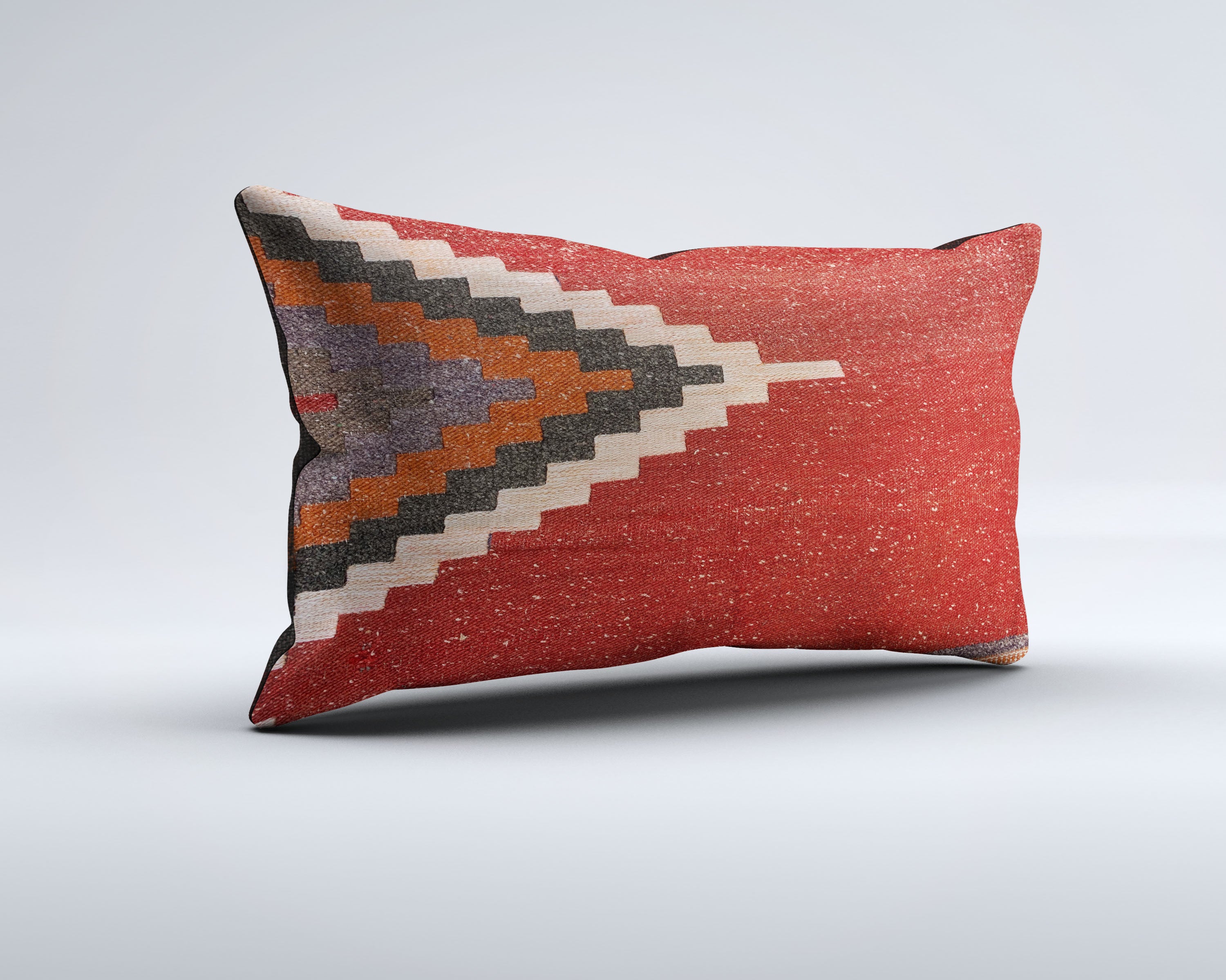 Vintage Turkish Kilim Cushion Cover 30x50 cm Lumbar Wool Kelim Pillowcase 35263