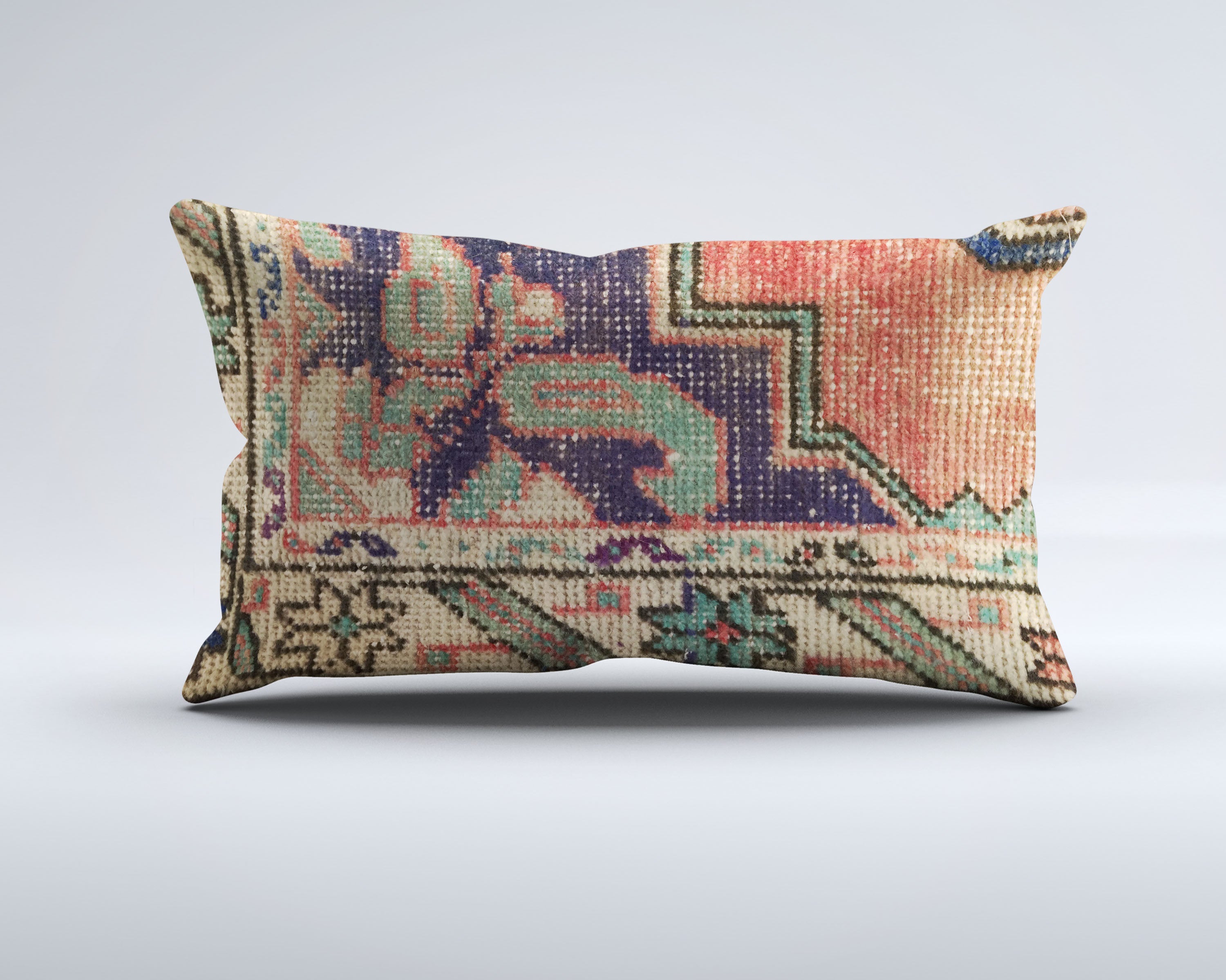 Handmade Carpet Cushion Cover Carpet Pillow 50x30 cm Turkish 35322