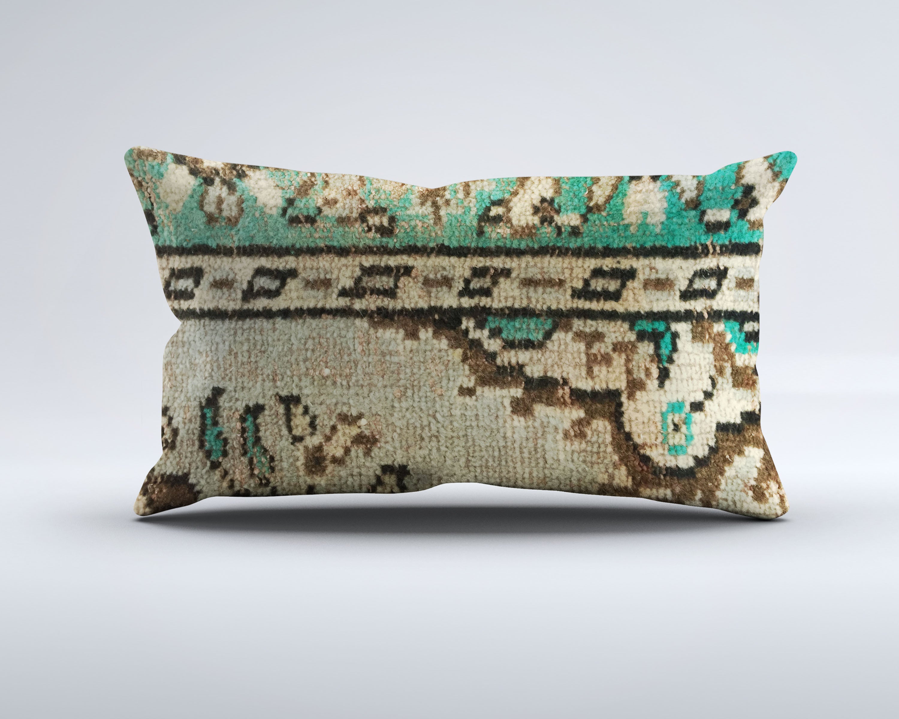 Handmade Carpet Cushion Cover Carpet Pillow 50x30 cm Turkish 35326