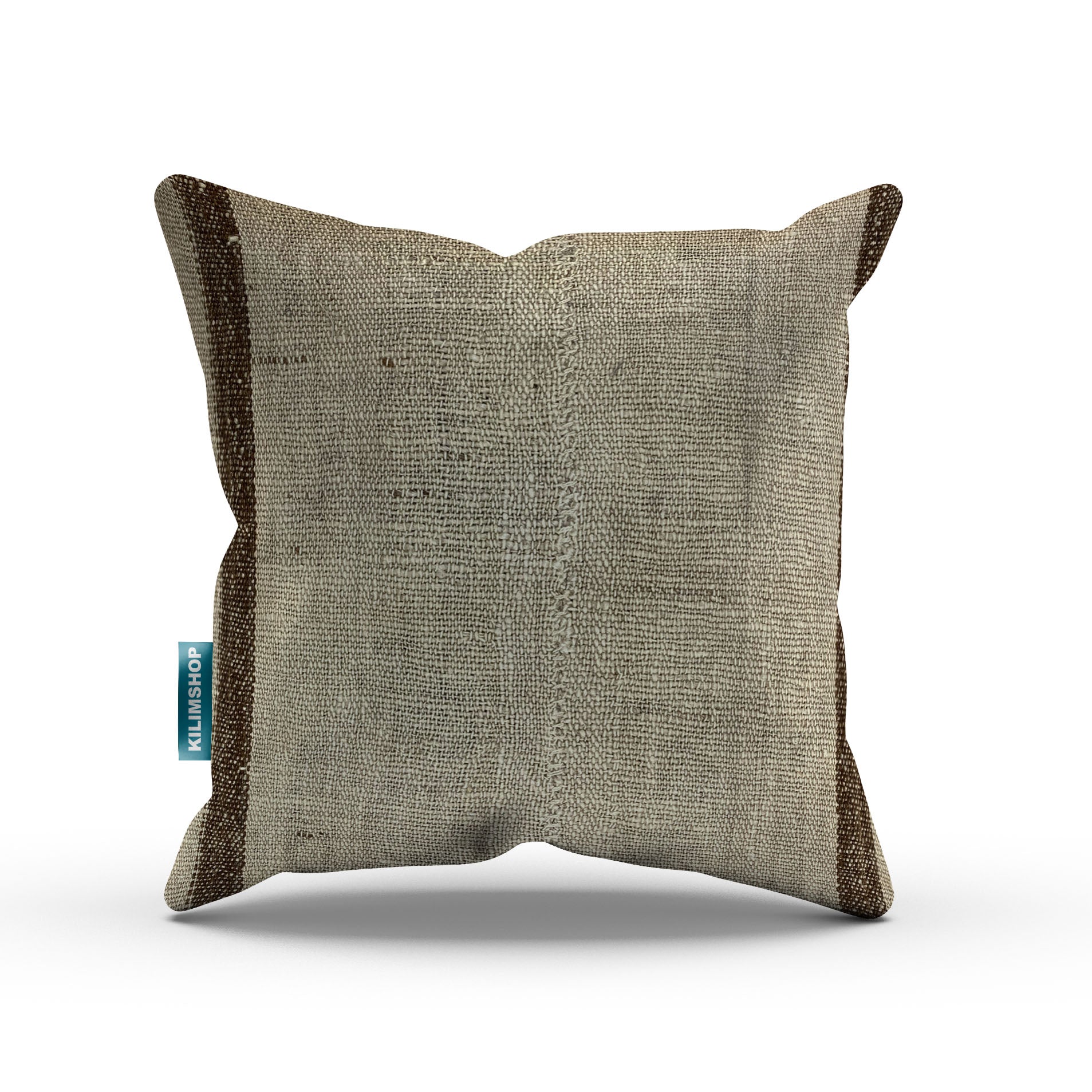 Vintage Kilim Cushion Cover 40x40 cm Square Wool Kelim Pillow Moroccan Decor