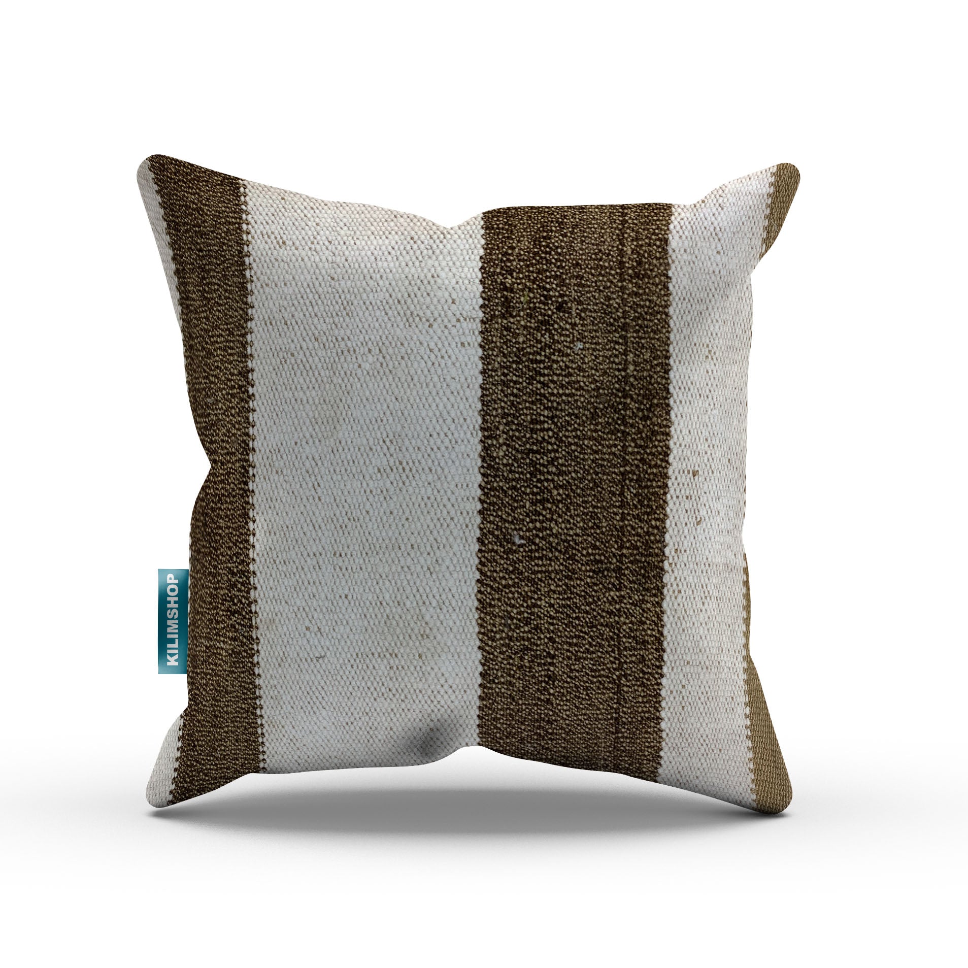 Vintage Kilim Cushion Cover 40x40 cm Square Wool Kelim Pillow Moroccan Decor