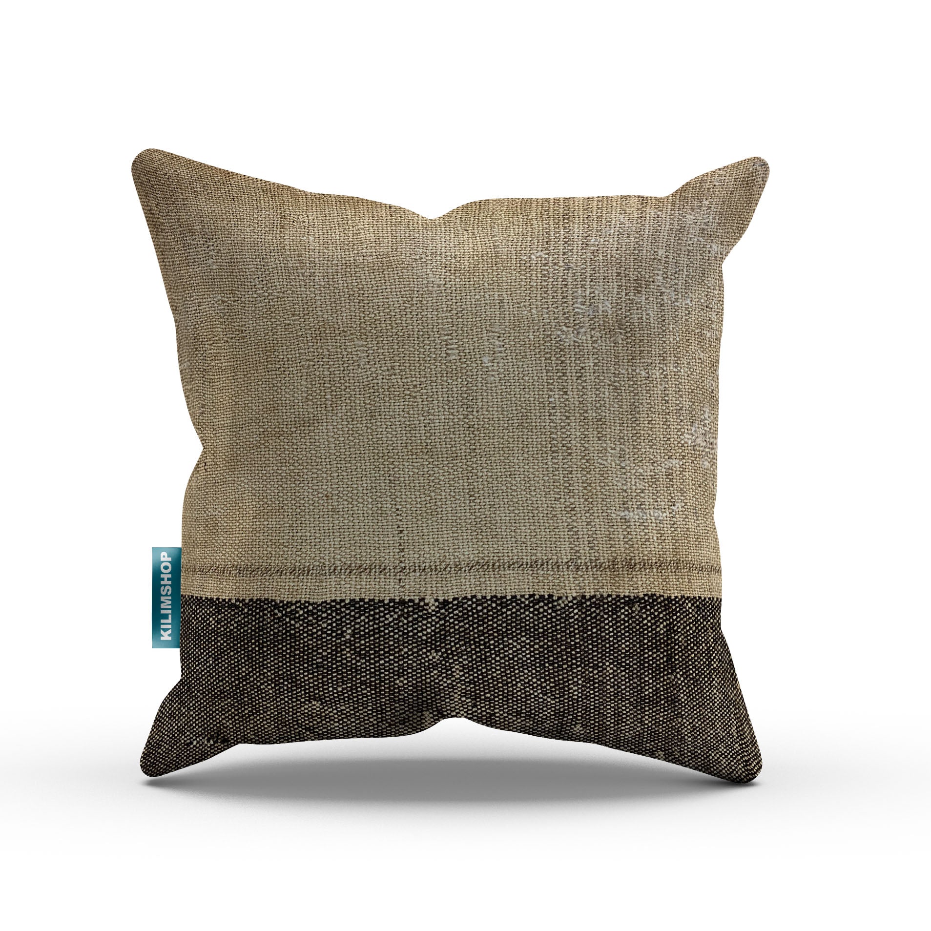 Vintage Kilim Cushion Cover 40x40 cm Square Wool Kelim Pillow Moroccan Decor