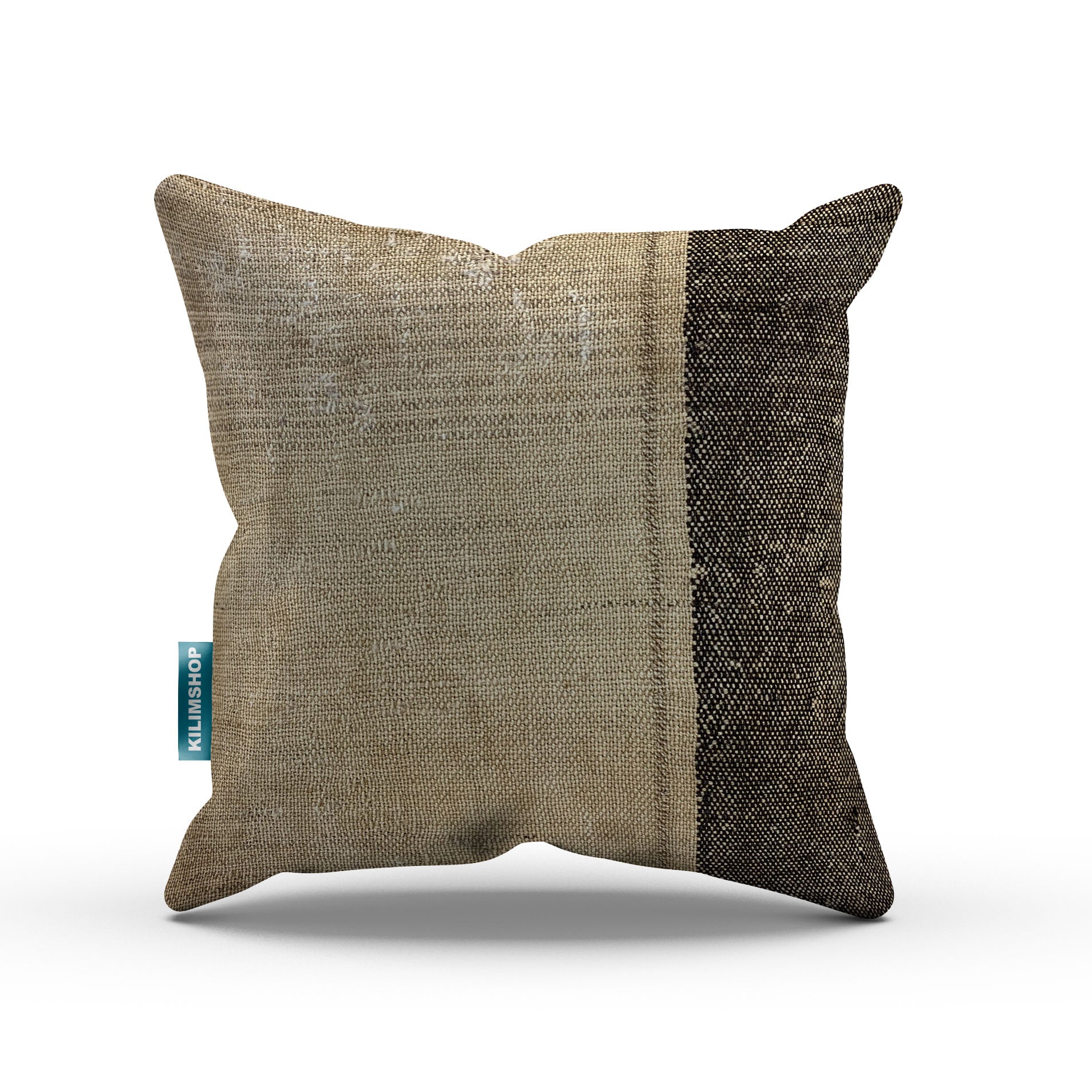 Vintage Kilim Cushion Cover 40x40 cm Square Wool Kelim Pillow Moroccan Decor