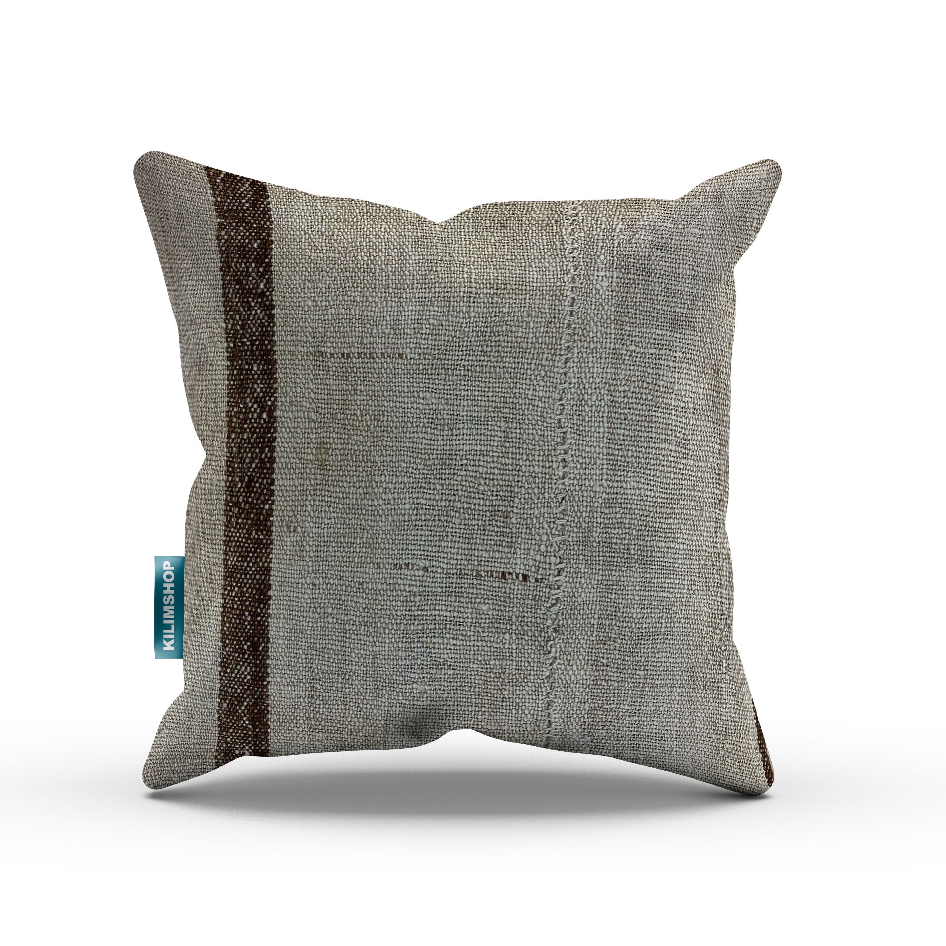 Vintage Kilim Cushion Cover 40x40 cm Square Wool Kelim Pillow Moroccan Decor