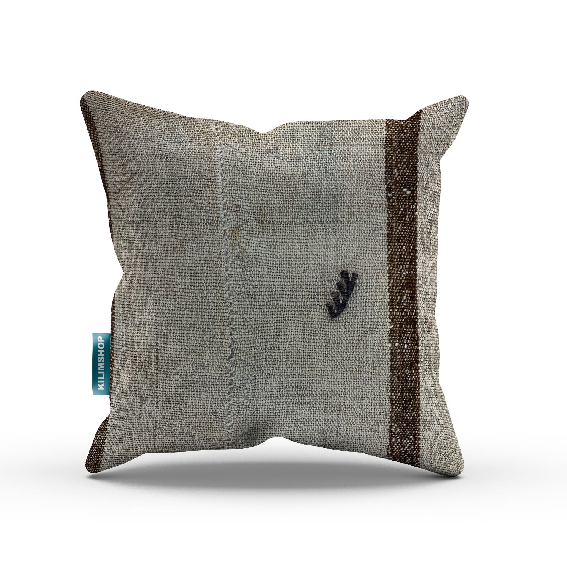 Vintage Kilim Cushion Cover 40x40 cm Square Wool Kelim Pillow Moroccan Decor