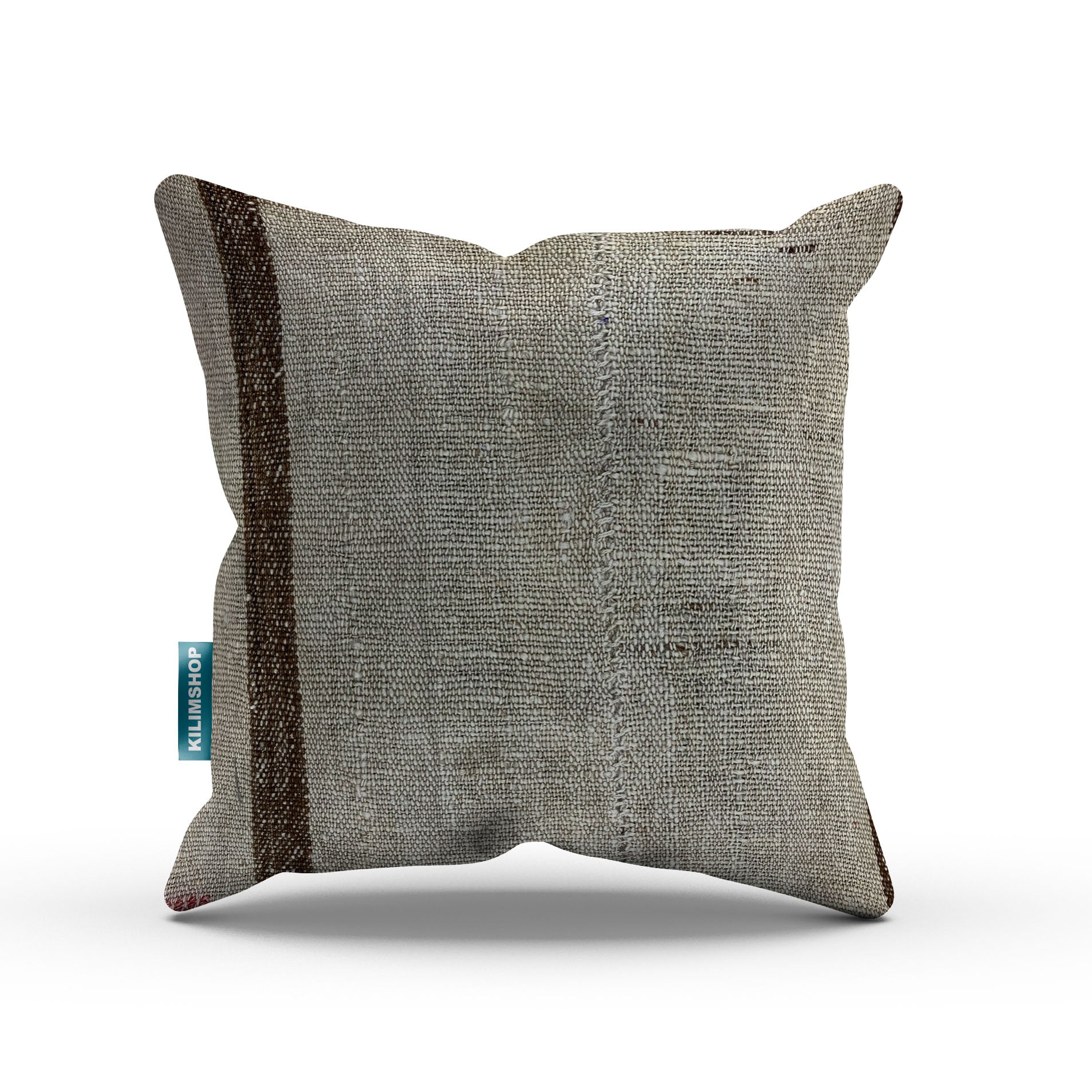 Vintage Kilim Cushion Cover 40x40 cm Square Wool Kelim Pillow Moroccan Decor