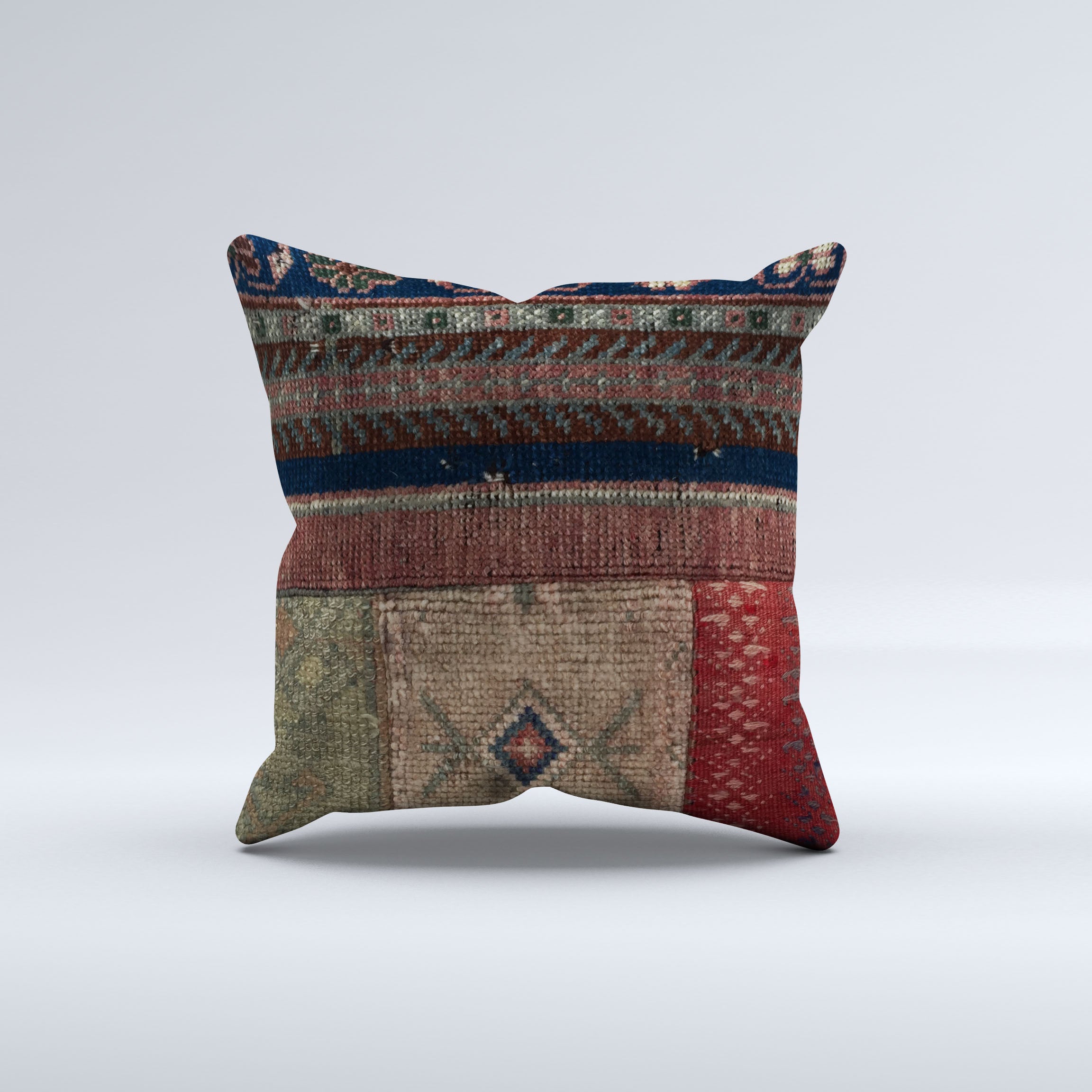 Carpet Cushion Cover, Pillow Case 40x40 cm Turkish Kilim, Handmade  40886