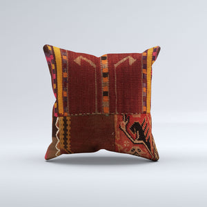 Carpet Cushion Cover, Pillow Case 40x40 cm Turkish Kilim, Handmade  40891