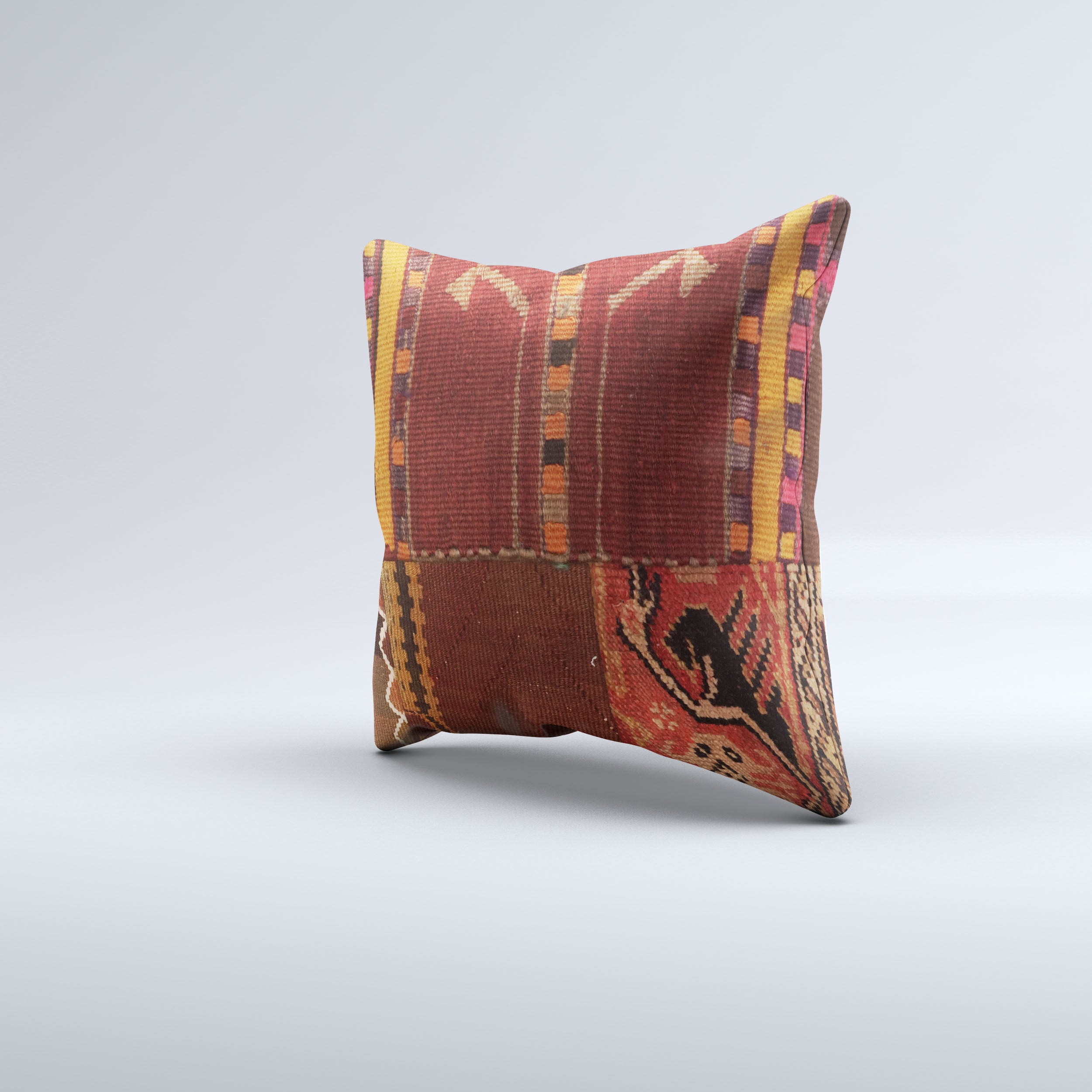 Carpet Cushion Cover, Pillow Case 40x40 cm Turkish Kilim, Handmade  40891