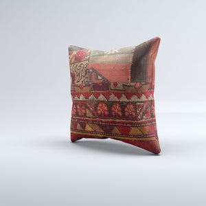 Carpet Cushion Cover, Pillow Case 40x40 cm Turkish Kilim, Handmade  40911
