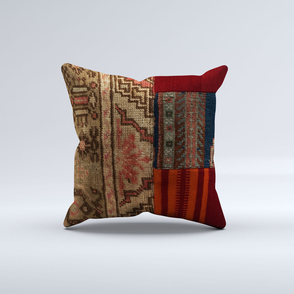 Carpet Cushion Cover, Pillow Case 40x40 cm Turkish Kilim, Handmade  40921