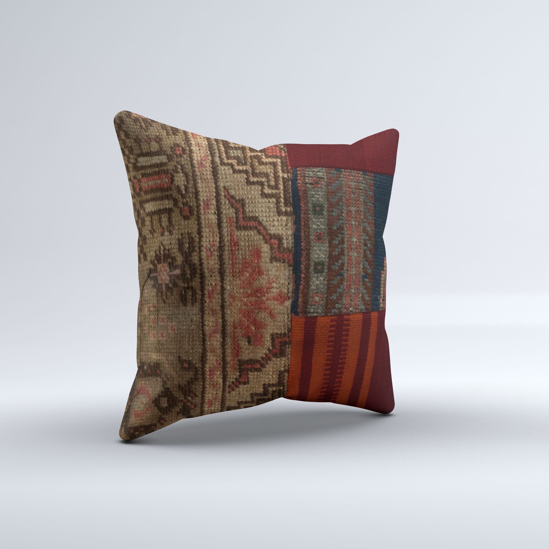 Carpet Cushion Cover, Pillow Case 40x40 cm Turkish Kilim, Handmade  40921