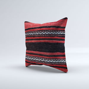 Vintage Turkish Kilim Cushion Cover 50x50 cm Square Wool Kelim Pillowcase 50441