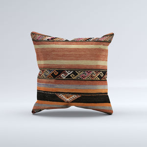 Vintage Turkish Kilim Cushion Cover 50x50 cm Square Wool Kelim Pillowcase 50473