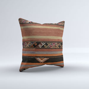 Vintage Turkish Kilim Cushion Cover 50x50 cm Square Wool Kelim Pillowcase 50473