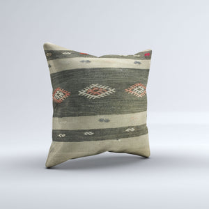 Vintage Turkish Kilim Cushion Cover 50x50 cm Square Wool Kelim Pillowcase 50489