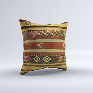 Vintage Turkish Kilim Cushion Cover 50x50 cm Square Wool Kelim Pillowcase 50507