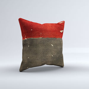 Vintage Turkish Kilim Cushion Cover 50x50 cm Square Wool Kelim Pillowcase 50510