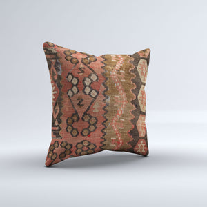 Vintage Turkish Kilim Cushion Cover 50x50 cm Square Wool Kelim Pillowcase 50515