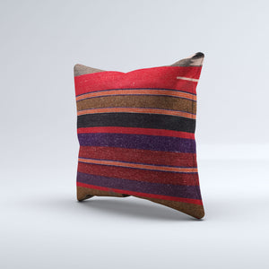 Vintage Turkish Kilim Cushion Cover 50x50 cm Square Wool Kelim Pillowcase 50516