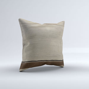 Vintage Turkish Kilim Cushion Cover 50x50 cm Square Wool Kelim Pillowcase 50555