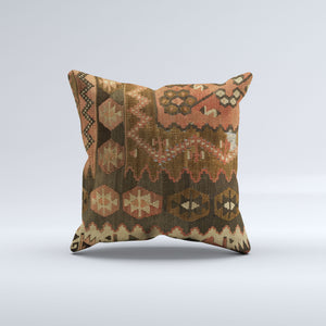 Vintage Turkish Kilim Cushion Cover 50x50 cm Square Wool Kelim Pillowcase 50568