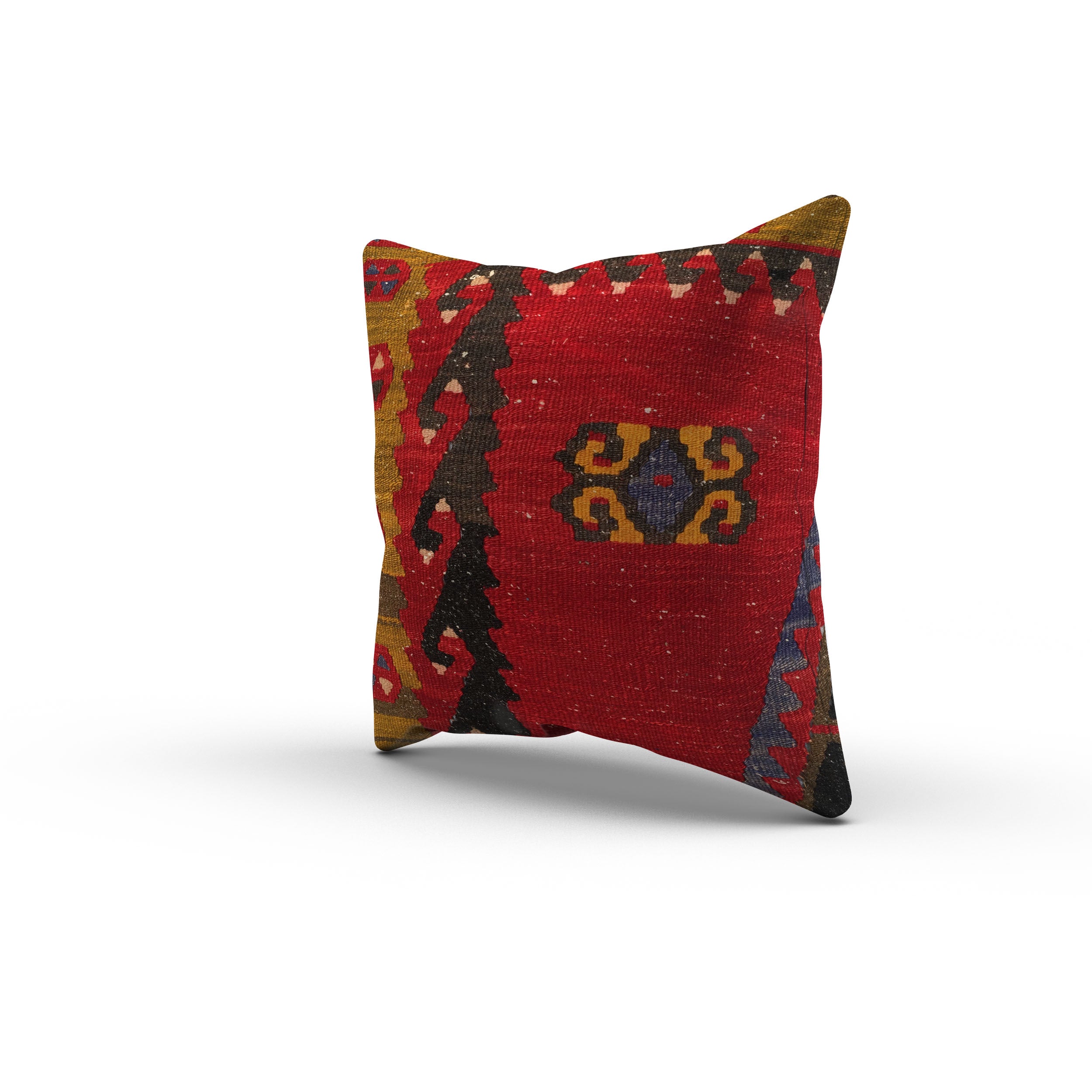 Vintage Turkish Kilim Cushion Cover 50x50 cm Square Wool Kelim Pillowcase 50572