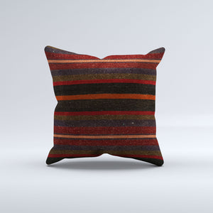 Vintage Turkish Kilim Cushion Cover 50x50 cm Square Wool Kelim Pillowcase 50579