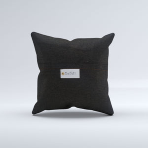 Vintage Turkish Kilim Cushion Cover 50x50 cm Square Wool Kelim Pillowcase 50581