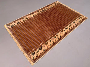 Fine Vintage Pakistani Rug, 200x125 cm Turkoman Bokhara Beige Medium