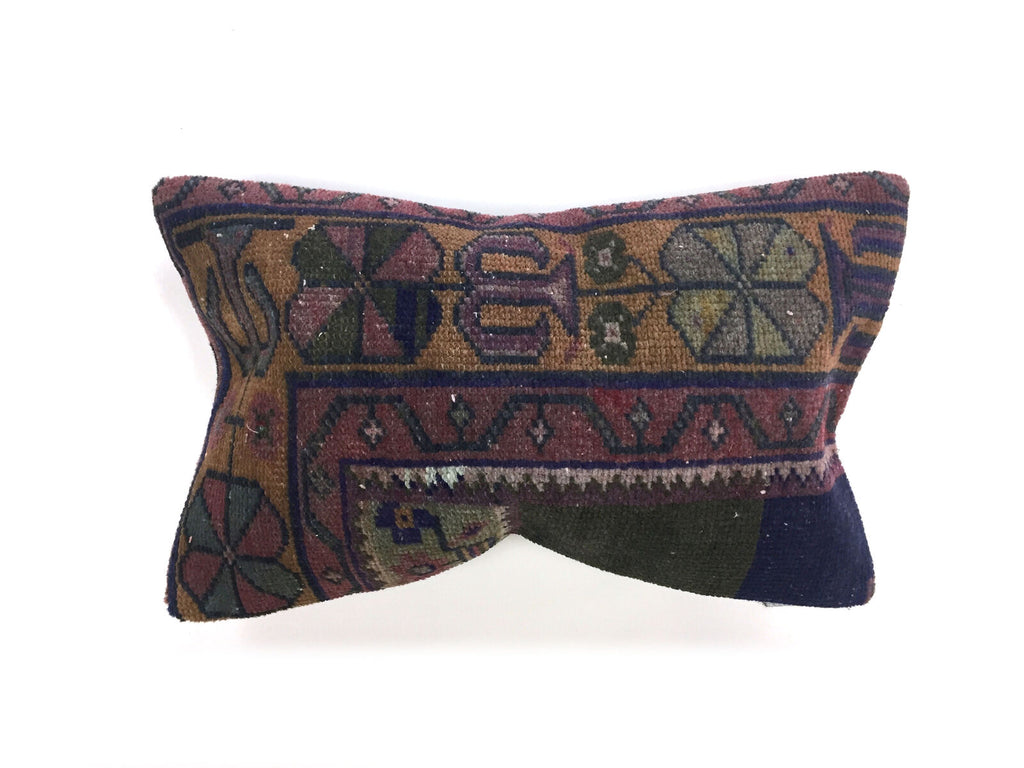 Handmade Carpet Cushion Cover Carpet Pillow 50x30 cm Turkish Moroccan Distressed kilimshop.myshopify.com